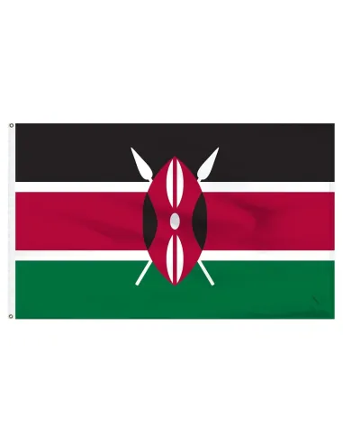 Kenya 2' x 3' Indoor International Polyester Flag | Buy Online