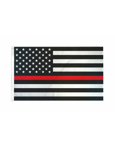 USA Thin Red Line 3' x 5' Nylon Flag