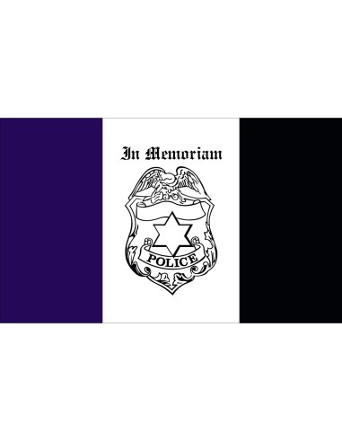 Police Mourning 3' x 5' Outdoor Nylon Flag