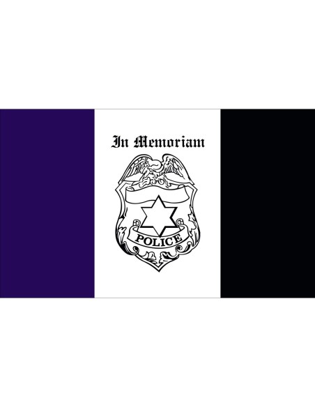 Police Mourning 3' x 5' Outdoor Nylon Flag