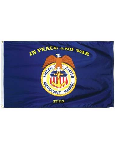 Merchant Marine 3' X 5' Nylon Flags