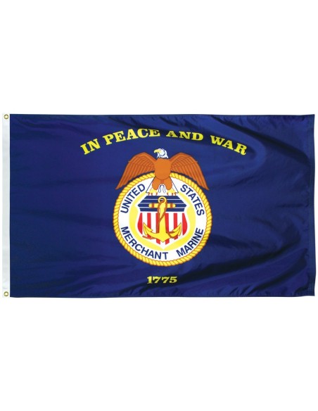 Merchant Marine 5' x 8' Nylon Flag