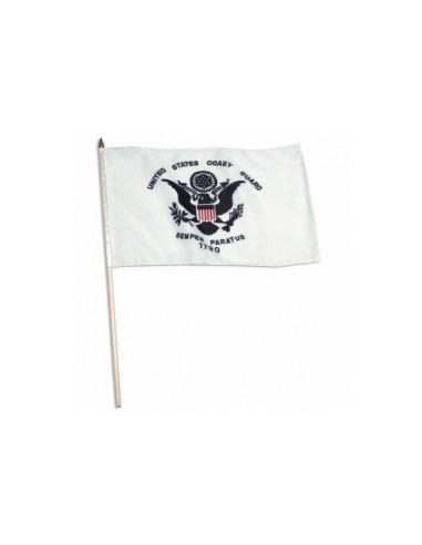 US Coast Guard Mounted 12" x 18" Flags