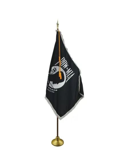 3' x 5' POW-MIA Indoor Flag With Pole Hem and Fringe