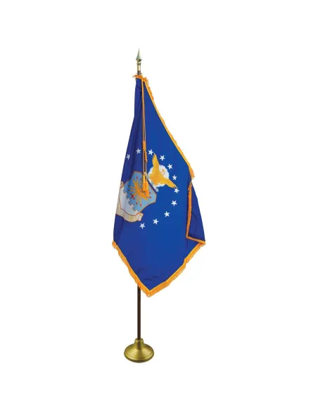 3' x 5' Air Force Indoor Flag With Pole Hem and Fringe