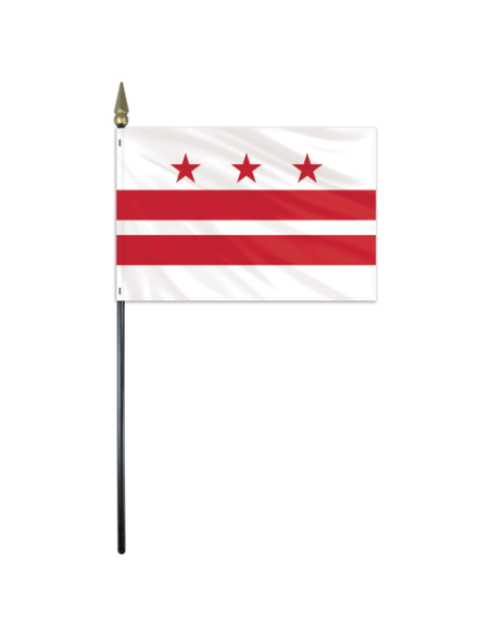 District Of Columbia 4" x 6" Mounted Flags