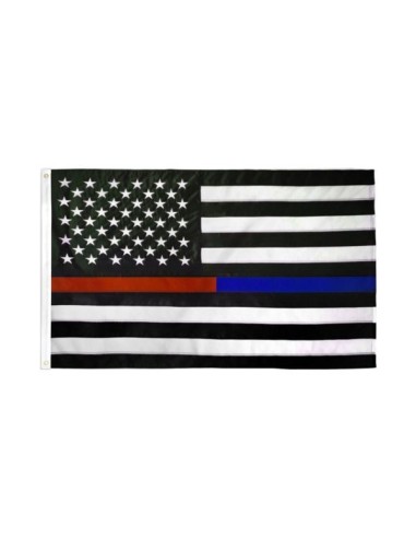 USA Thin Blue Line 2' x 3' Polyester Flag