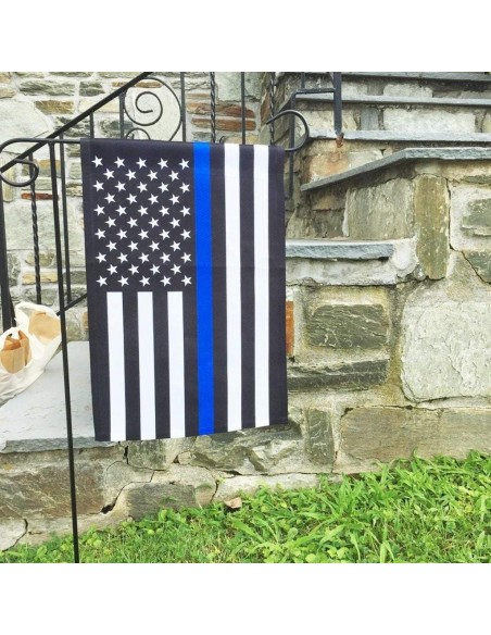 12X18 IN THIN BLUE LINE US GARDEN FLAG