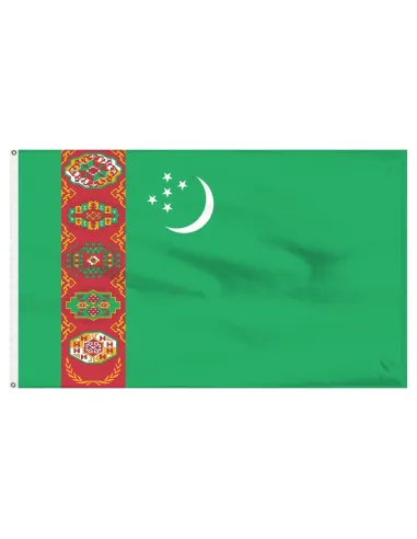 Turkmenistan 2' x 3' Indoor International Polyester Flag | Buy Online