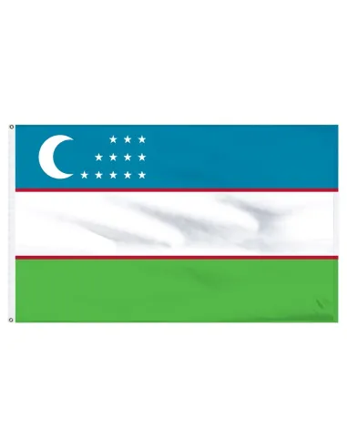 Uzbekistan 2' x 3' Indoor International Polyester Flag | Buy Online