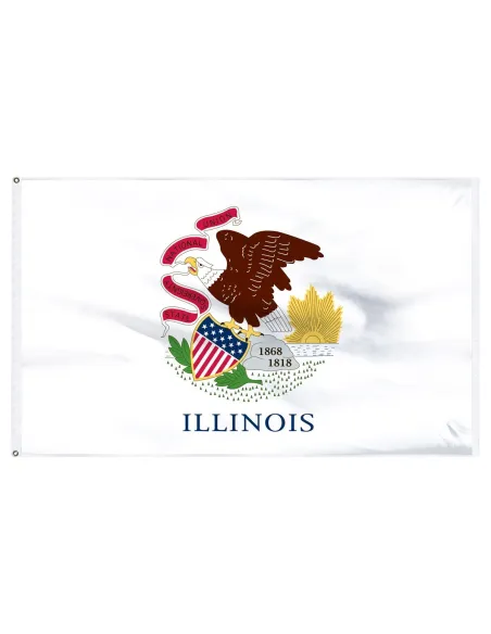 Illinois 3' x 5' Outdoor Nylon Flag