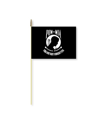 POW-MIA 4"x6" Mounted Flag