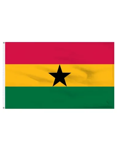 Ghana 3' x 5' Indoor International Polyester Flag | Buy Online