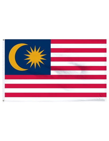 Malaysia 3' x 5' Indoor International Polyester Flag | Buy Online