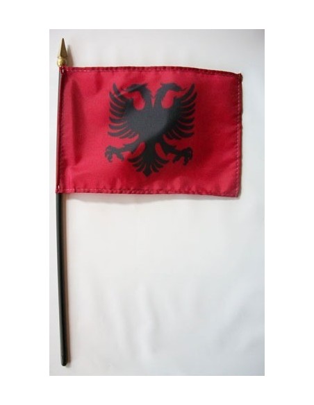 Albania 4" x 6" Mounted Flags