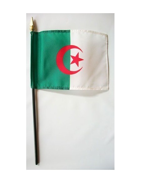 Algeria 4" x 6" Mounted Flags