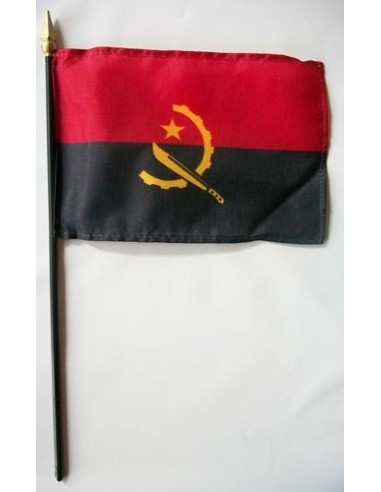 Angola Mounted Flags 4" x 6"| Buy Online Now