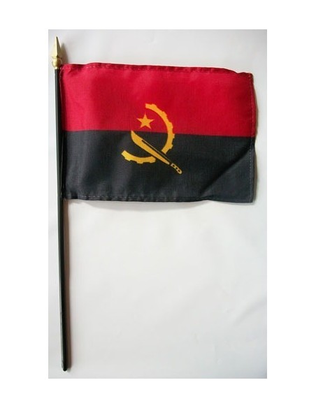 Angola 4" x 6" Mounted Flags