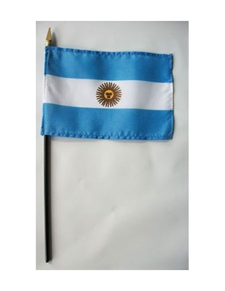 Argentina 4" x 6" Mounted Flags