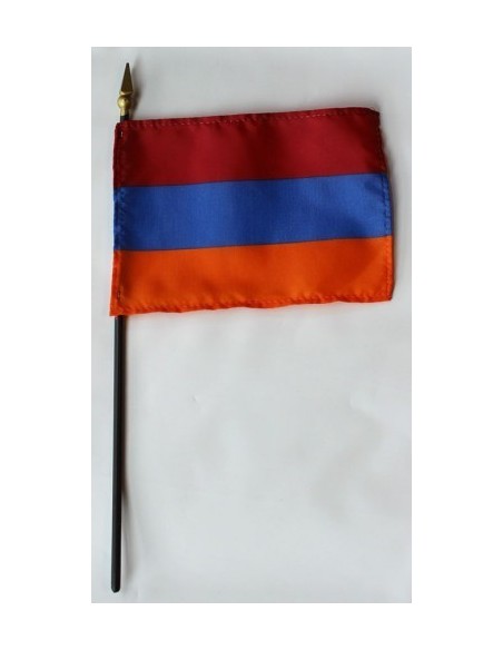 Armenia 4" x 6" Mounted Flags