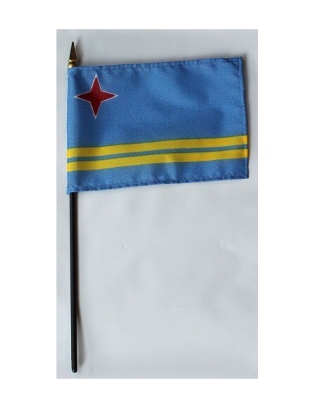 Aruba 4" x 6" Mounted Flags