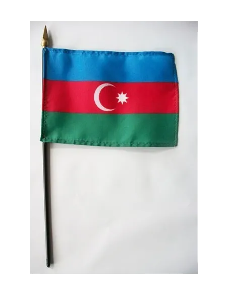 Azerbaijan 4" x 6" Mounted Flags