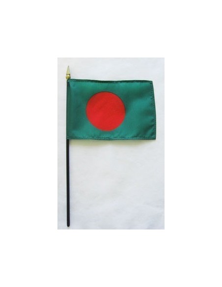 Bangladesh 4" x 6" Mounted Flags