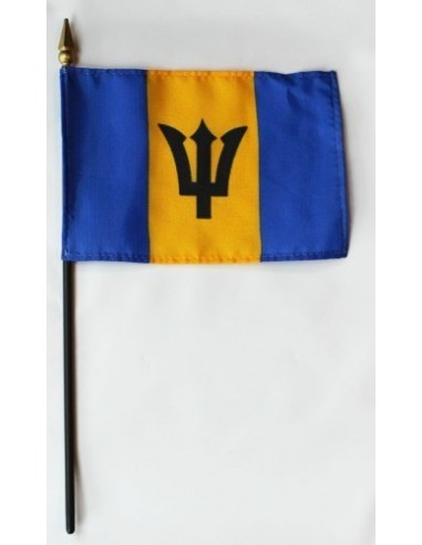 Barbados Mounted Flags 4" x 6"| Buy Online Now