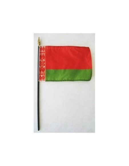 Belarus 4" x 6" Mounted Flags