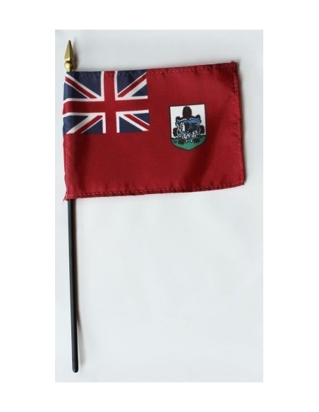 Bermuda 4" x 6" Mounted Flags