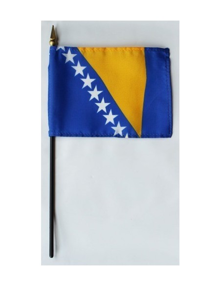 Bosnia-Herzegovina 4" x 6" Mounted Flags