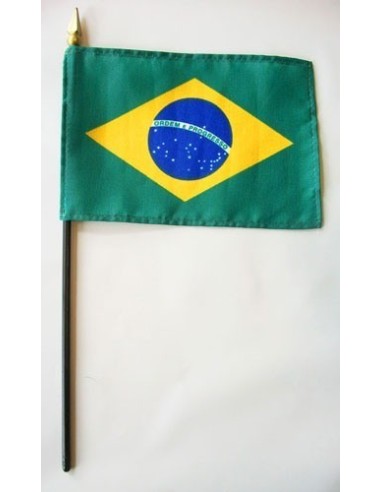 Brazil Mounted Flags 4" x 6"| Buy Online Now