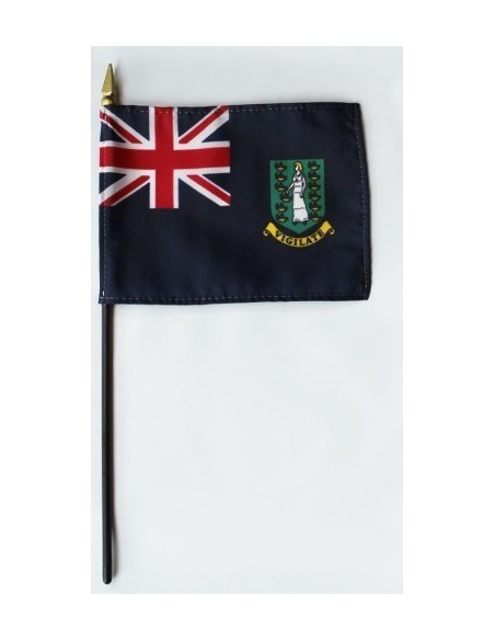 British Virgin Islands 4" x 6" Mounted Flags