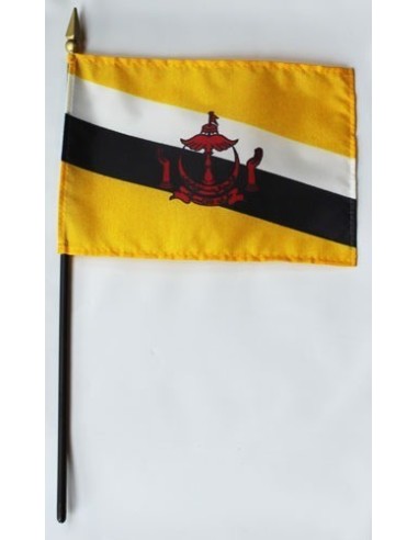 Brunei Mounted Flags 4" x 6"| Buy Online Now