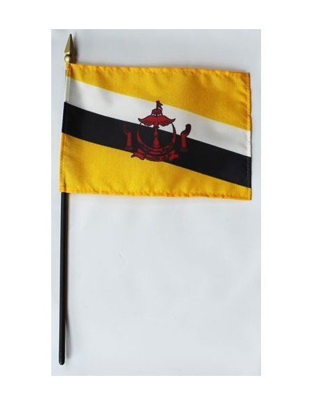 Brunei 4" x 6" Mounted Flags