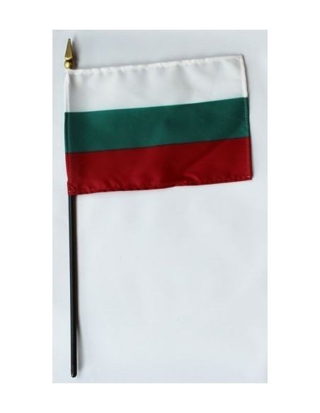 Bulgaria 4" x 6" Mounted Flags