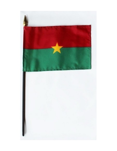 Burkina Faso 4" x 6" Mounted Flags