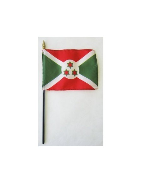 Burundi 4" x 6" Mounted Flags