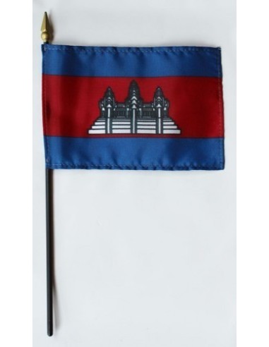 Cambodia Mounted Flags 4" x 6"| Buy Online Now