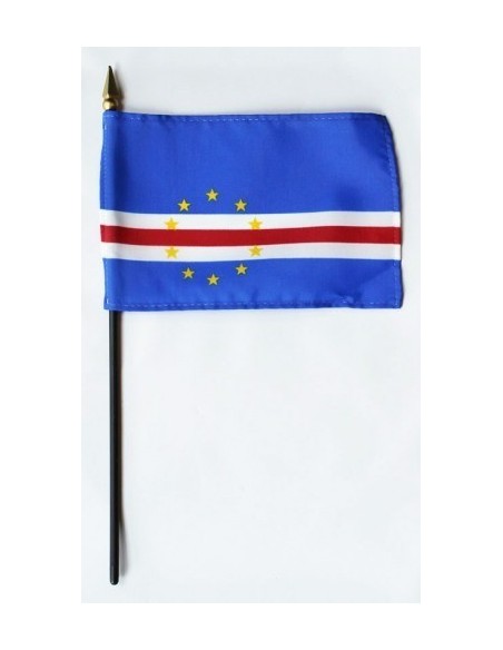 Cape Verde 4" x 6" Mounted Flags