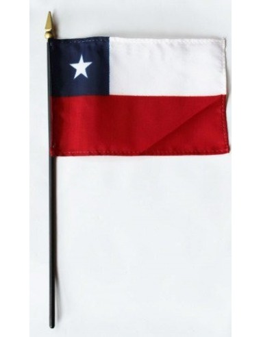 Chile Mounted Flags 4" x 6"| Buy Online Now