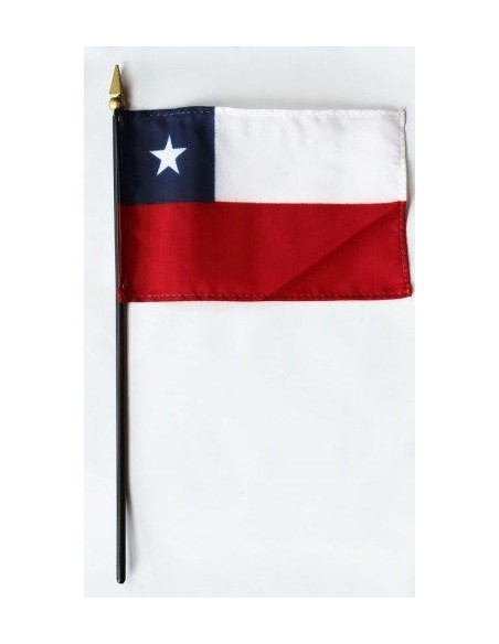 Chile 4" x 6" Mounted Flags