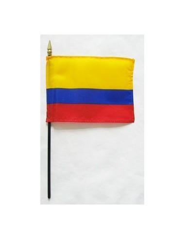 Colombia Mounted Flags 4" x 6"| Buy Online Now