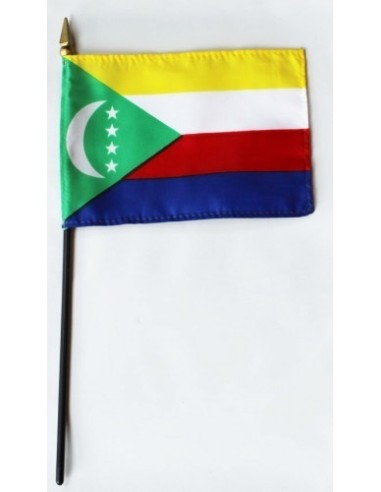 Comoros Mounted Flags 4" x 6"| Buy Online Now