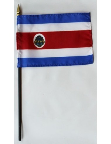 Costa Rica Mounted Flags 4" x 6"| Buy Online Now