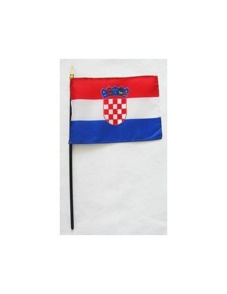 Croatia 4" x 6" Mounted Flags