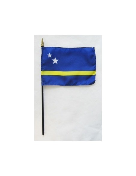 Curacao 4" x 6" Mounted Flags