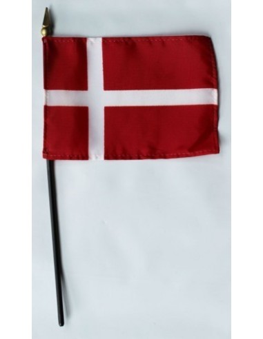 Denmark Mounted Flags 4" x 6"| Buy Online Now