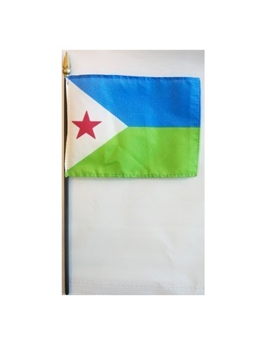 Djibouti Mounted Flags 4" x 6"| Buy Online Now