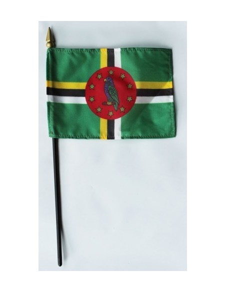 Dominica 4" x 6" Mounted Flags